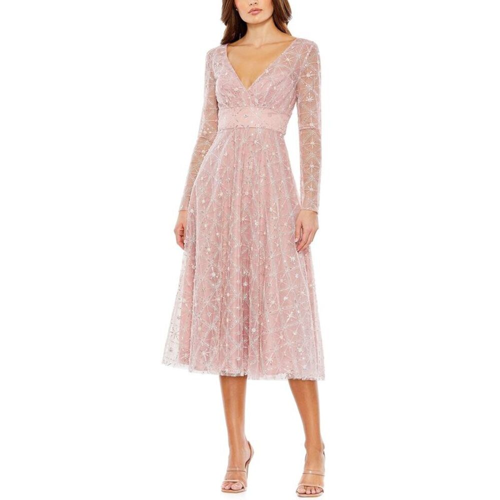 Mac Duggal Pink Lace Mini Dress